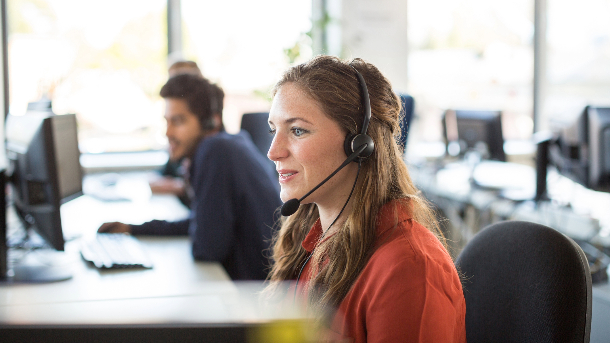 female customer service rep